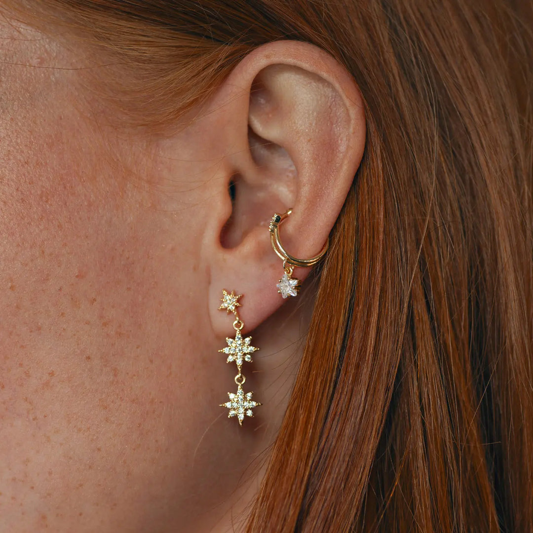 Eliza - Dangling Crystal Ear Cuff Timi of Sweden