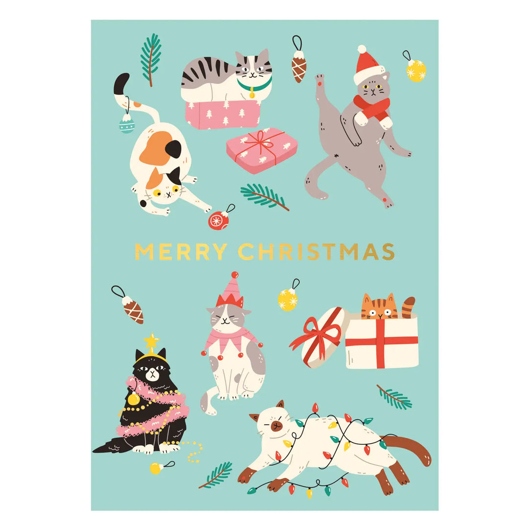 Cat Christmas Postcard