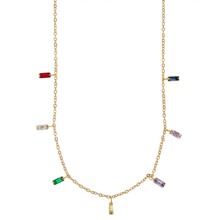 Suki - Multi Colored Chain Necklace Stainless Steel  | Timi of Sweden