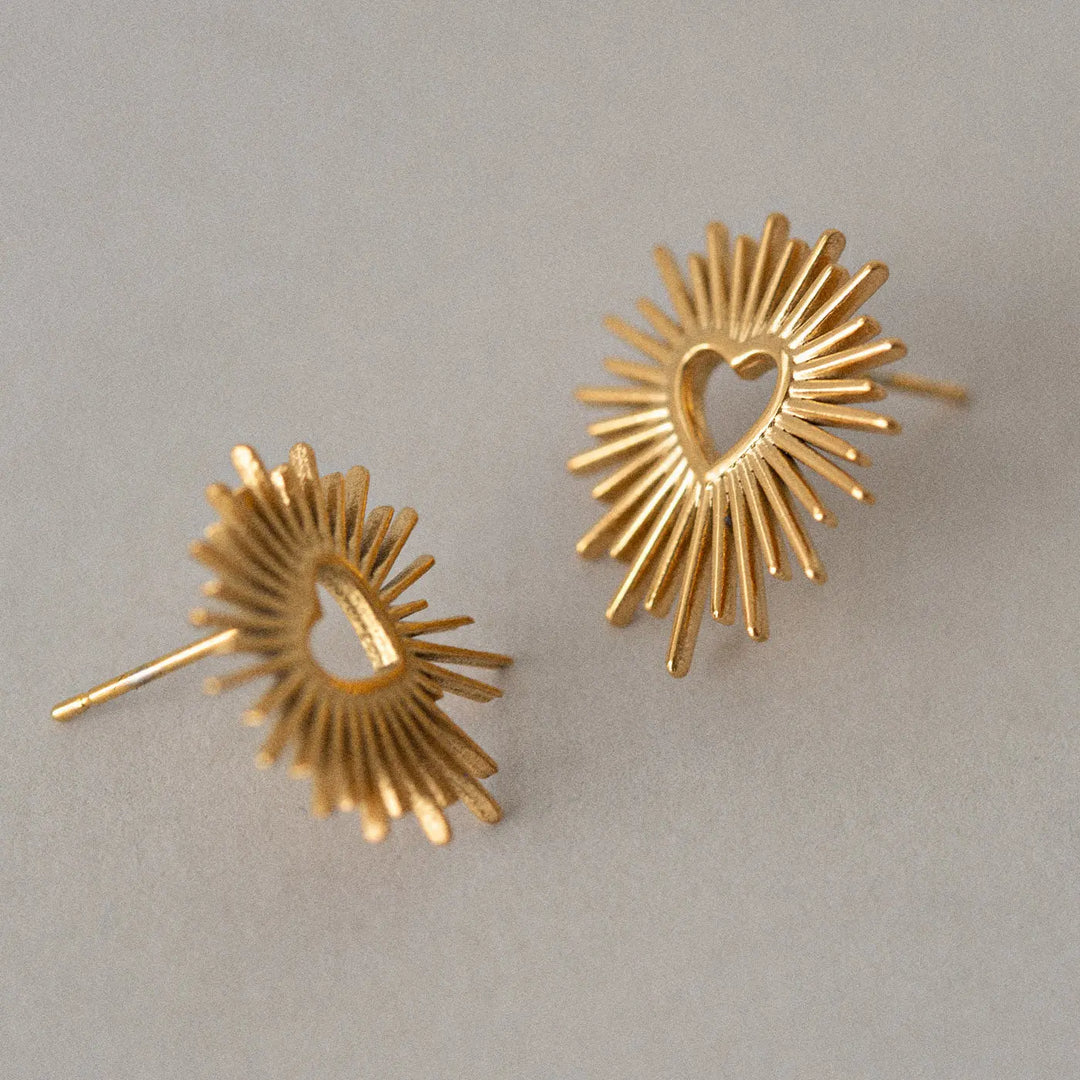 Soleil - Shining Sun Stud Earrings Stainless Steel  | Timi of Sweden