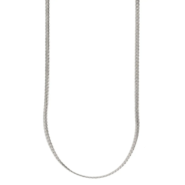 Rani - Flat Braided Chain Necklace Stainless Steel