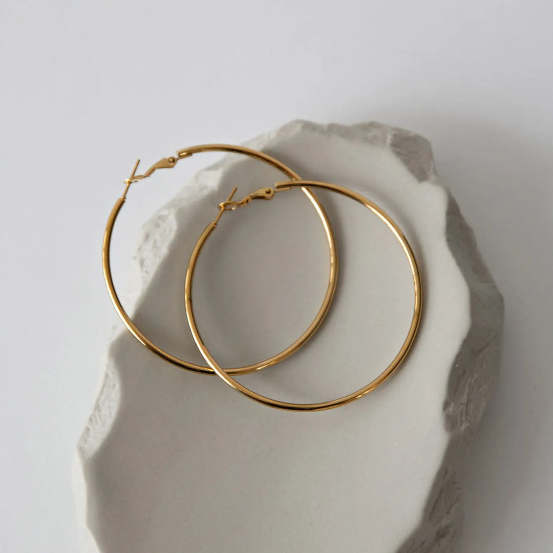 Jo - Large Hoop Earrings 55 mm Stainless Steel Timi of Sweden