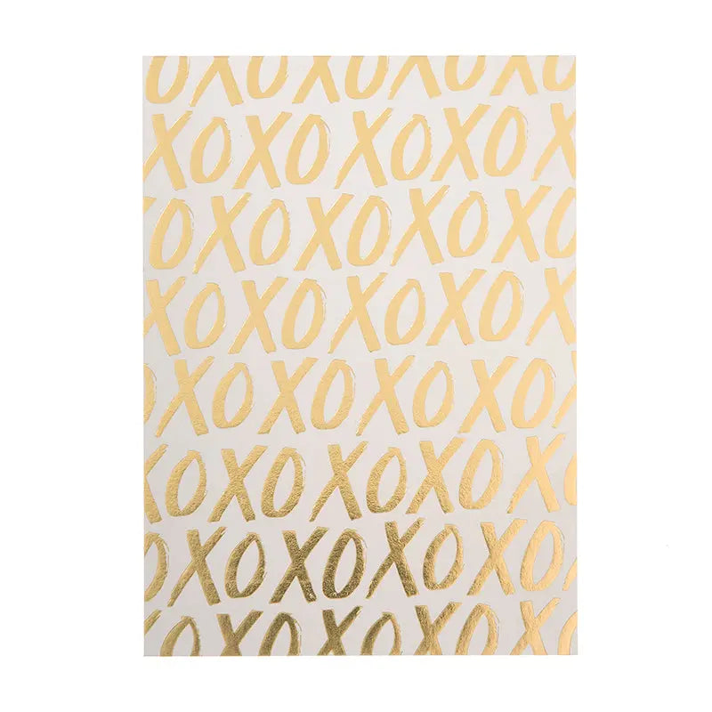 XOXO Gold Foil Postcard