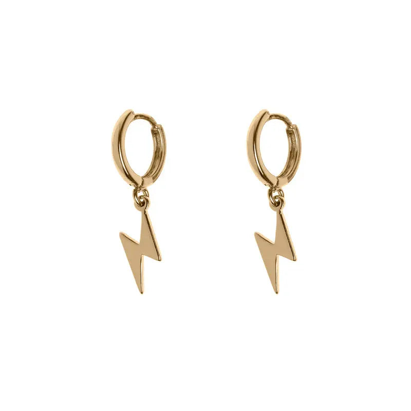 Lighting Hoop Earrings Gold