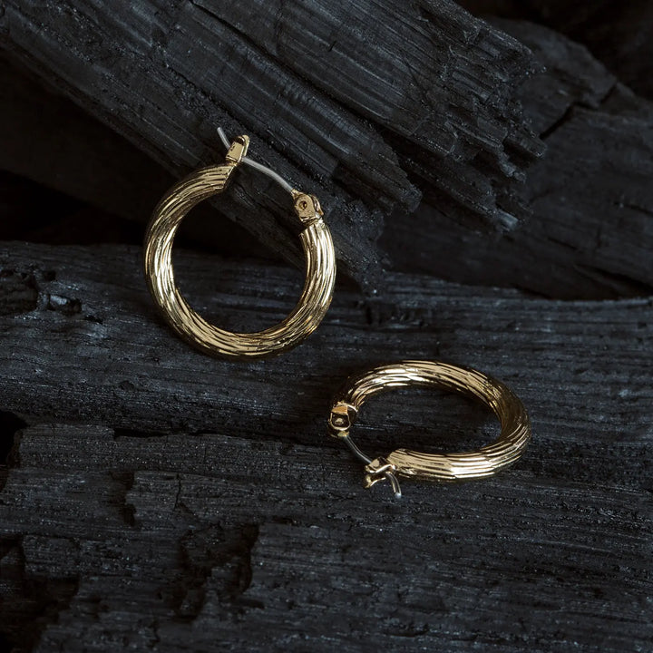 Small Swirly Hoop Earrings Timi of Sweden