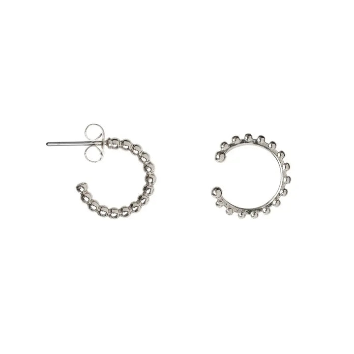 Bubble earring and ear cuff Silver