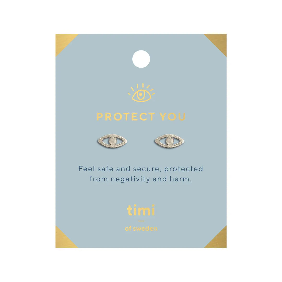 Protect you Evil Eye Earrings Silver