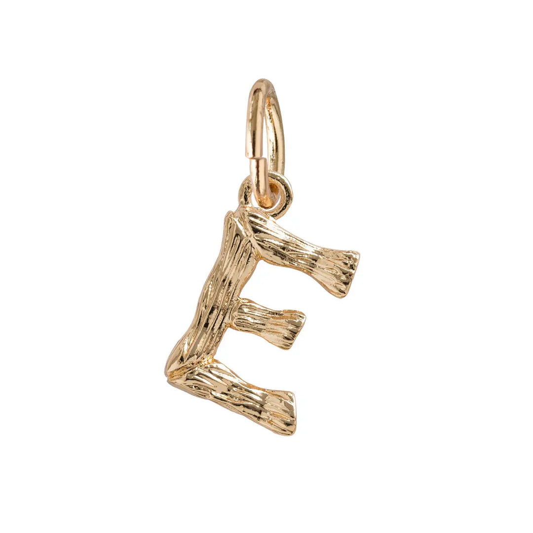 Bamboo letter pendent E