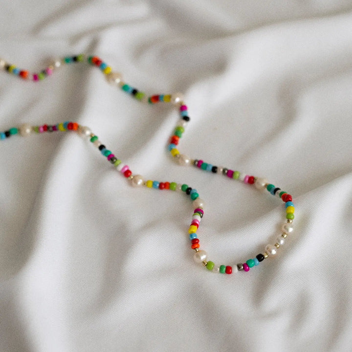 Summer Bead and Pearl Necklace