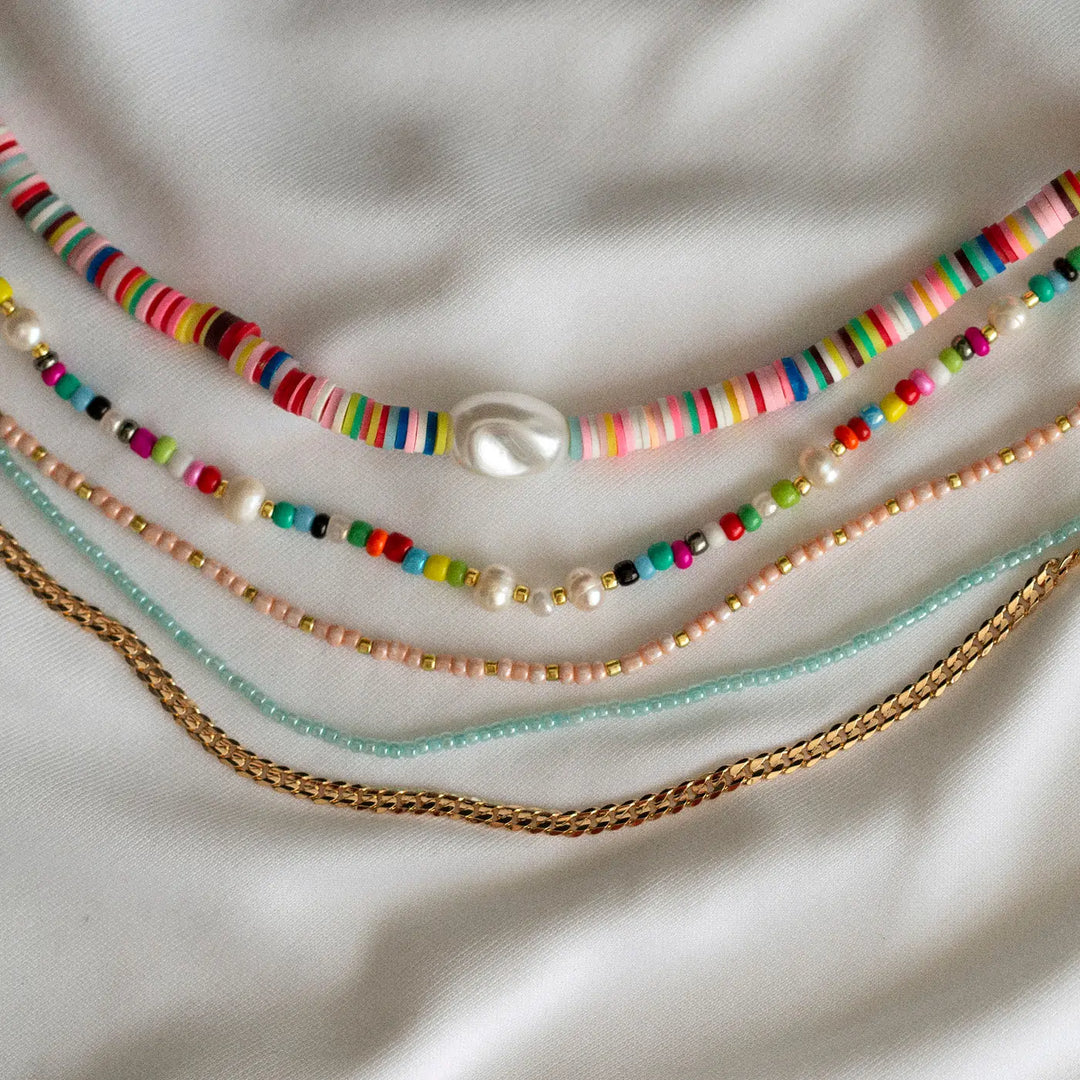 Summer Bead and Pearl Necklace