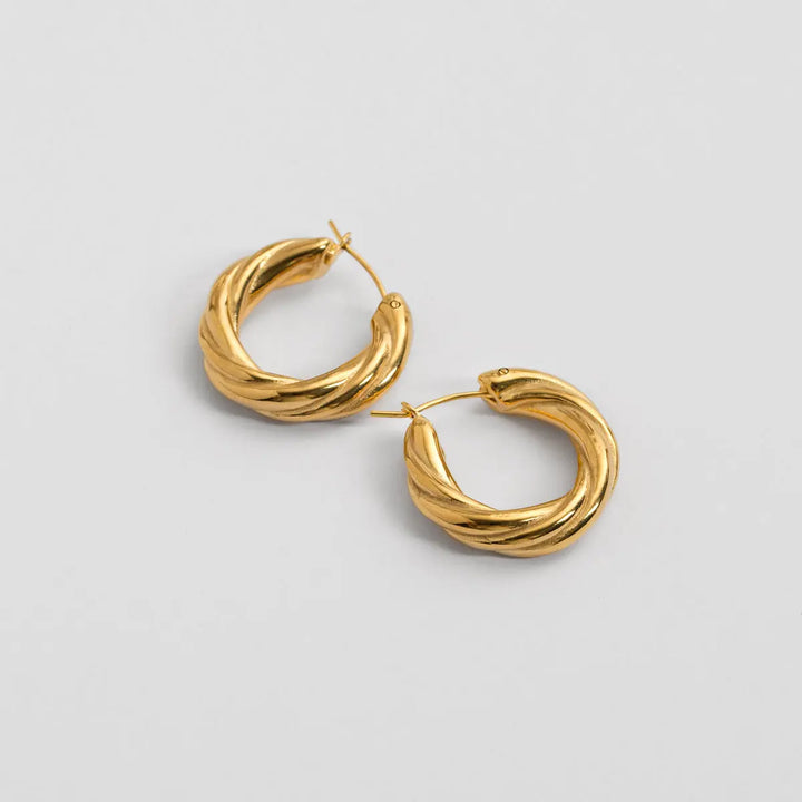 Curved Hoop Earrings | Stainless Steel