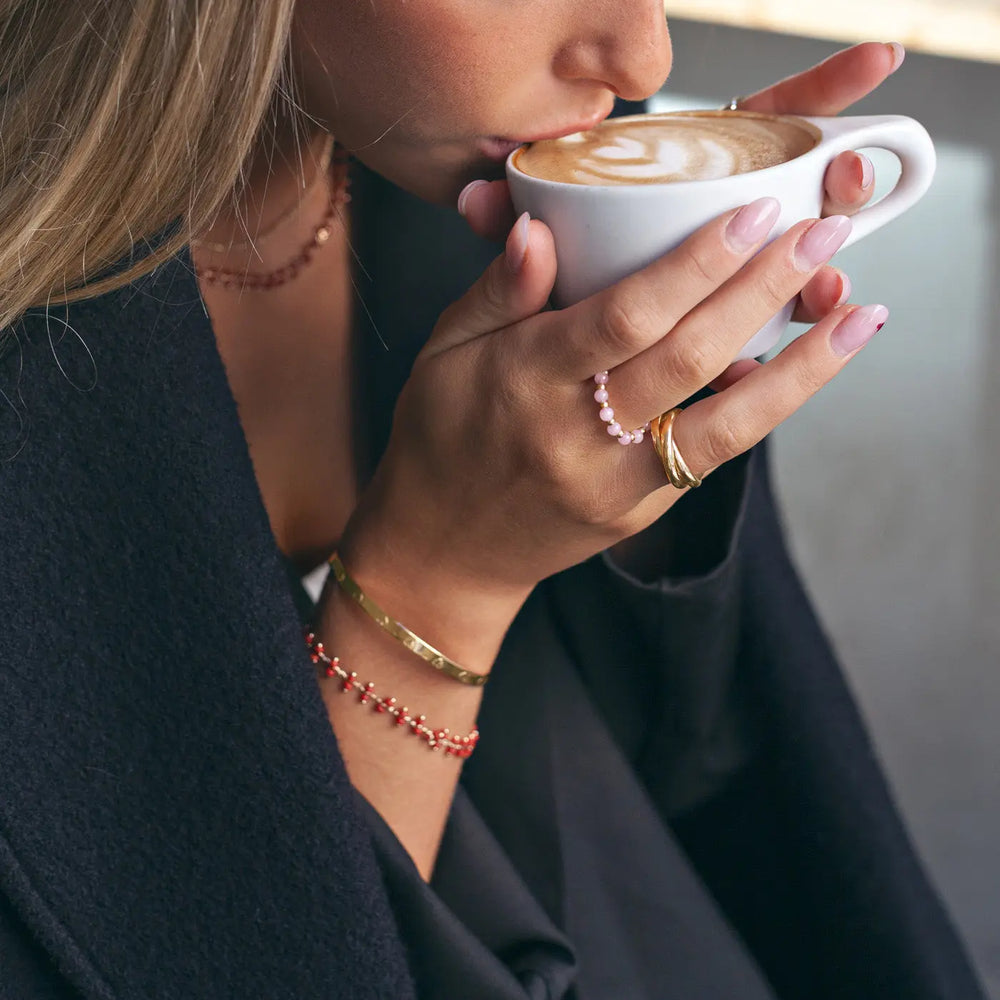 Red Bead Bracelet Timi of Sweden