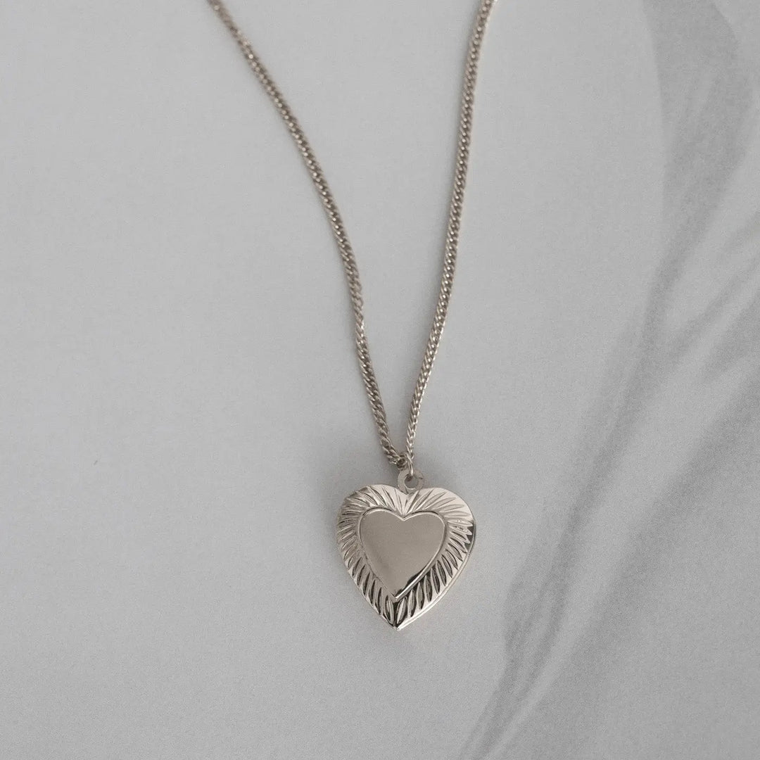 Heart Locket Silver Necklace | Stylish