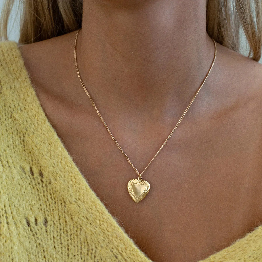 Heart Locket Gold Necklace | Stylish